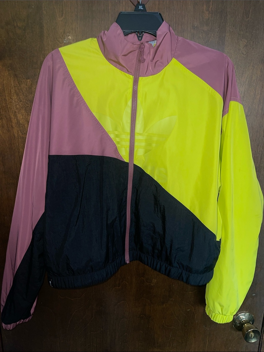 adidas Colorblock Track Jacket in Yellow, Pink & Black
